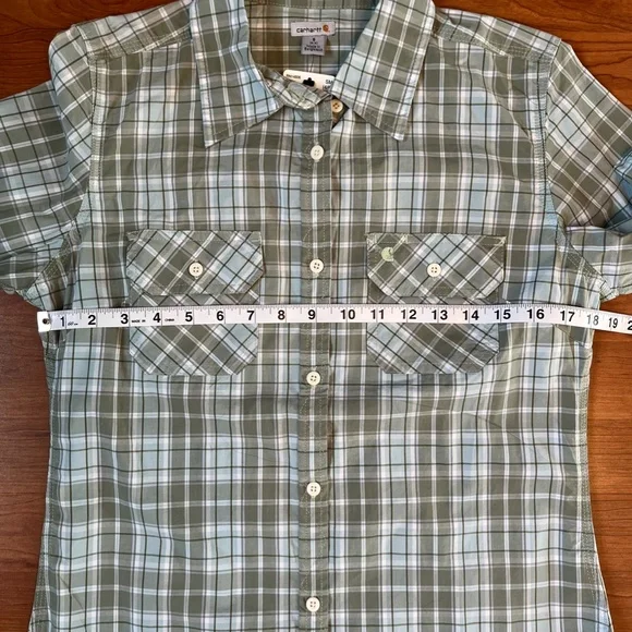 Carhartt Women's Shirt, Plaid, new with tags, 3/4 sleeves - Picture 10 of 15